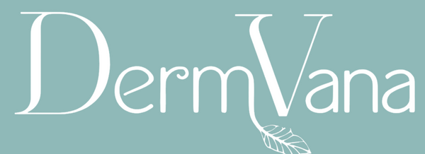 DermVana skin care logo on a light blue background